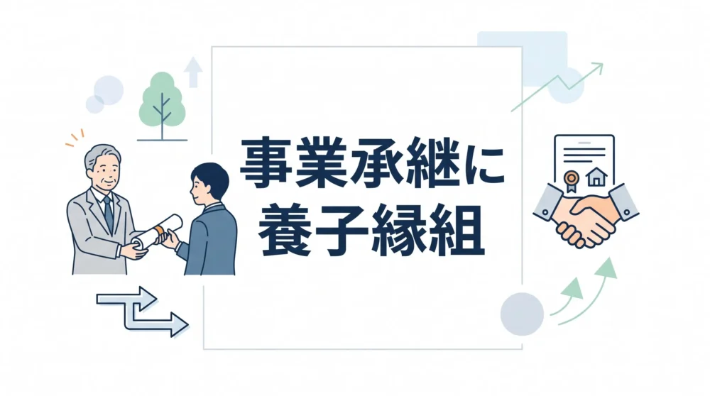 事業承継における養子縁組を活用した親族内・親族外承継のメリットと注意点を解説するアイキャッチ画像
