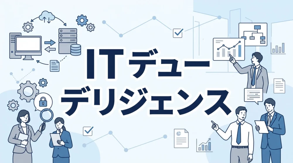 ITデューデリジェンスのポイントを解説する中小企業オーナー経営者向けM&A記事のサムネイル画像です。