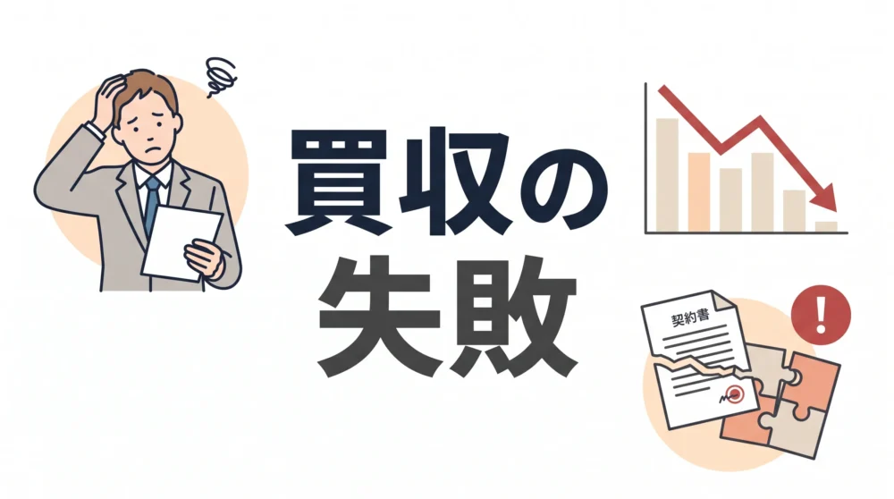 M&A買収の失敗を防ぐポイントを解説。契約書や業績悪化のリスクと対策をわかりやすく紹介します。