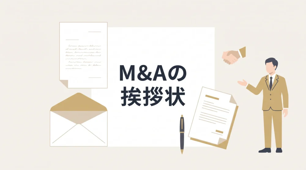 M&A成約後に送る挨拶状の書き方やマナーについて解説した記事のサムネイル画像