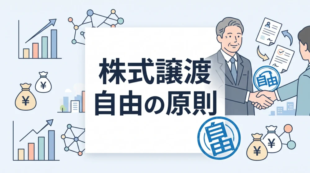 株式譲渡自由の原則を解説した中小企業オーナー向けM&A記事のサムネイル画像。
