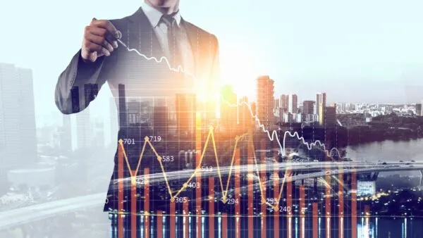 第三者割当増資による株価の推移や資金調達・企業の成長をイメージする画像