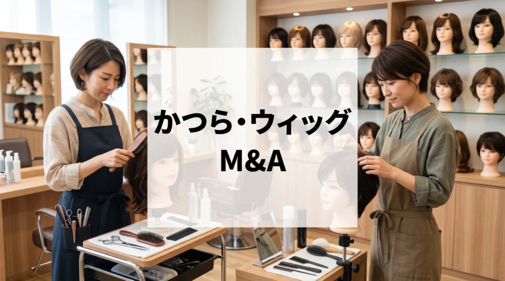 ウィッグやサロン設備が整った店舗で接客やお手入れを行うかつら・ウィッグ業界のM&Aイメージ画像