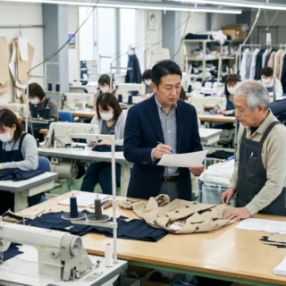 アパレルOEMのM&A・会社売却に向けて縫製工場の技術と生産体制を引き継ぐ事業承継を象徴する写真