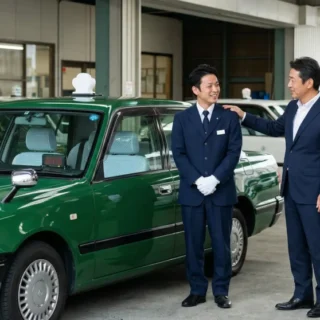 タクシー事業のM&A・会社売却を検討するオーナー経営者が、ドライバーとの信頼関係と雇用維持を引き継ぐ円滑な事業承継の様子