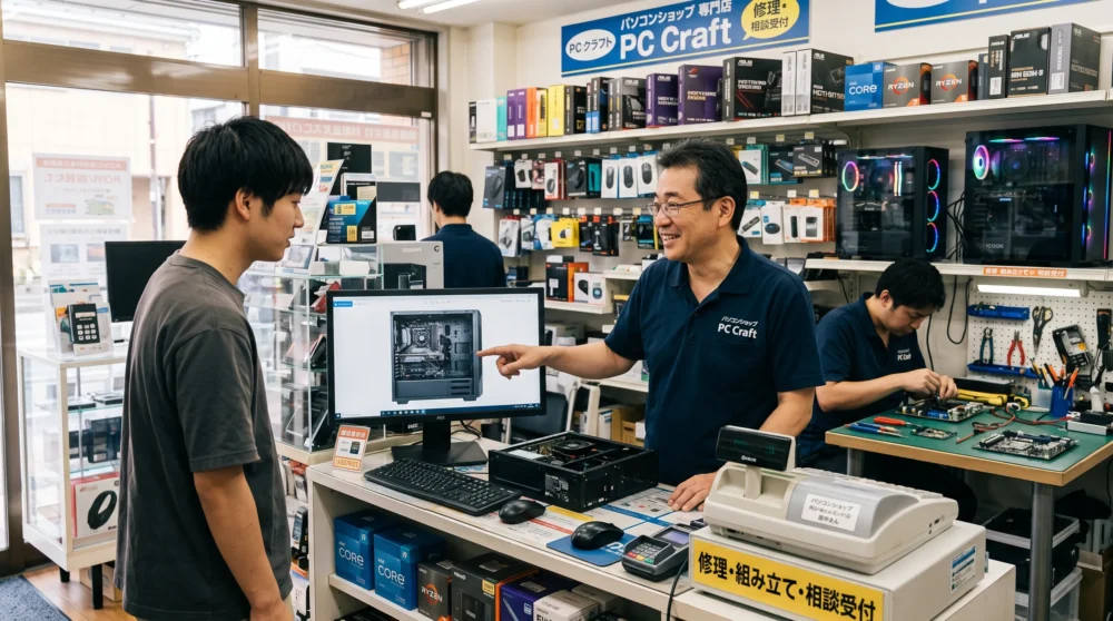 パソコンショップのM&Aや会社売却で店舗と技術力を次の世代へ円滑に引き継ぐイメージ