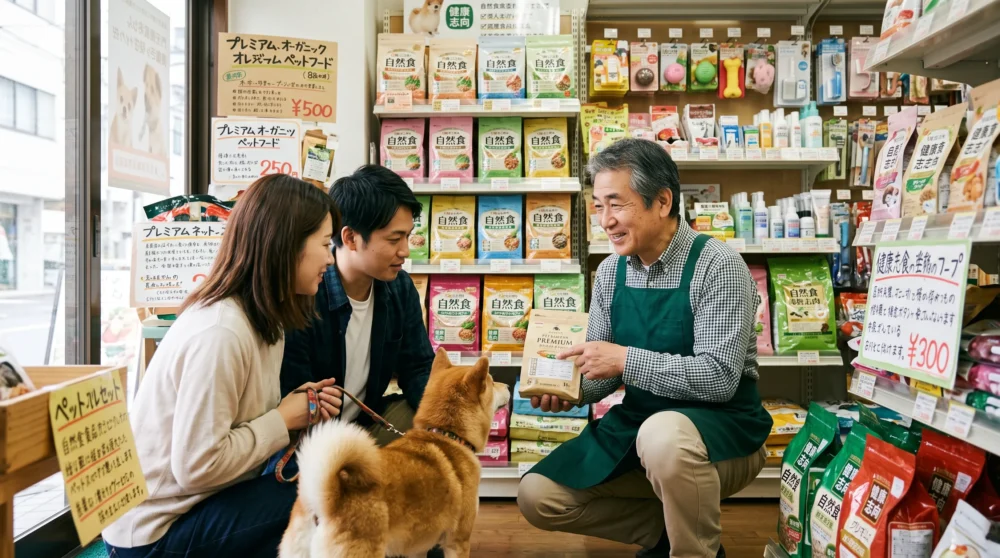 ペット用品業界のM&Aや会社売却で高品質な製品を引き継ぎ、更なる成長を目指す店舗とオーナー経営者のイメージ画像