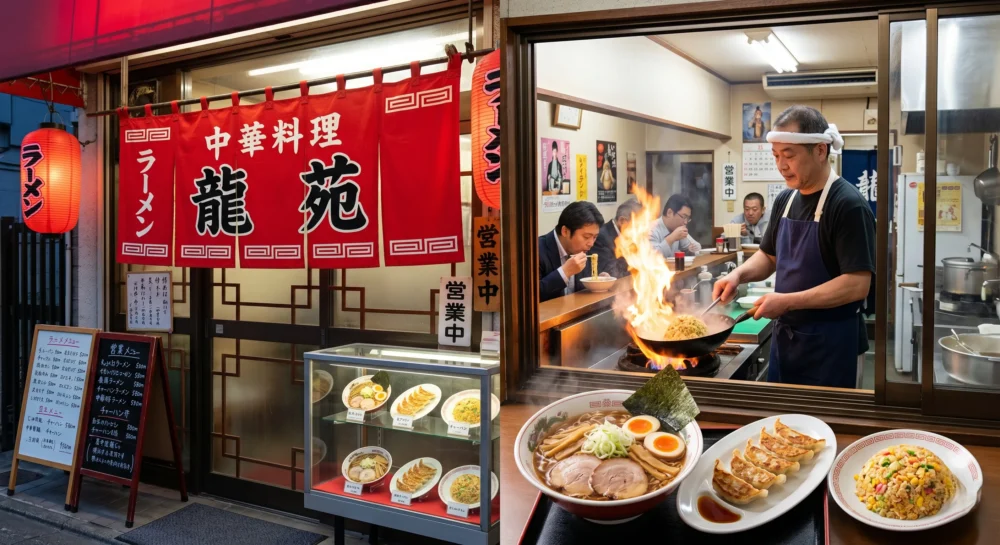 ラーメン・中華料理店のM&Aと会社売却を検討する際、こだわりの中華麺や調理場の活気を伝える店舗の写真