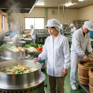 漬物・煮物メーカーのM&A・会社売却で伝統の味と地域ブランドを次世代へ引き継ぐ製造現場の実写風イメージ画像