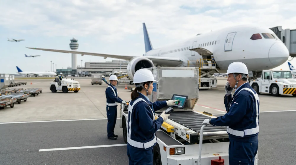 空港サービス業のM&A・会社売却で、従業員の雇用と技術を未来へ繋ぐ事業承継の現場を表す写真