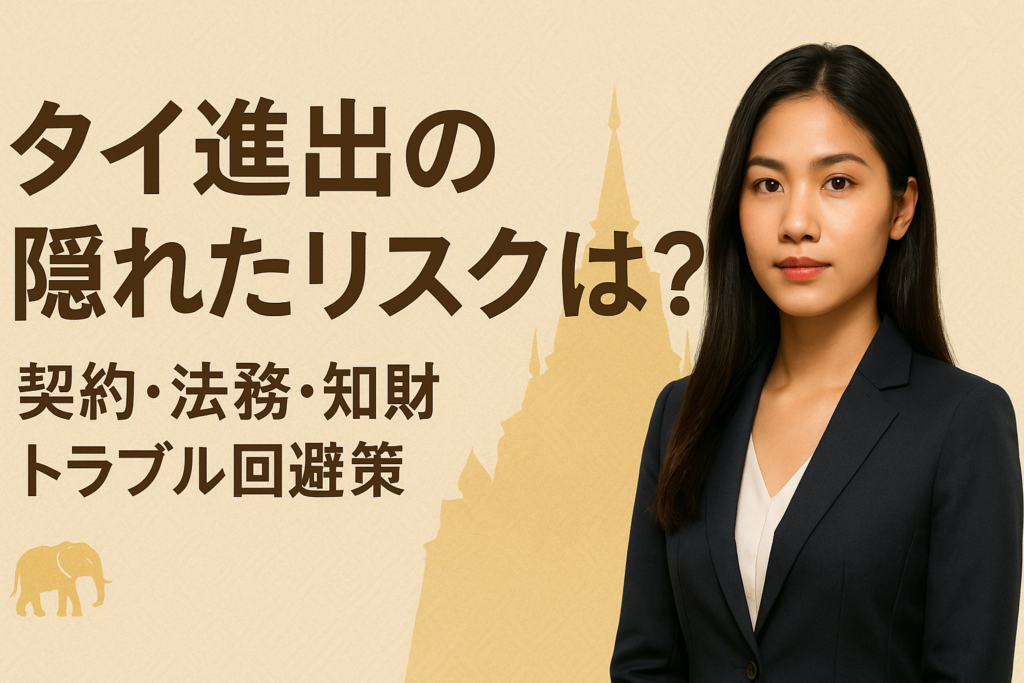 タイ進出の隠れたリスクとは？契約・法務・知財トラブル回避策
