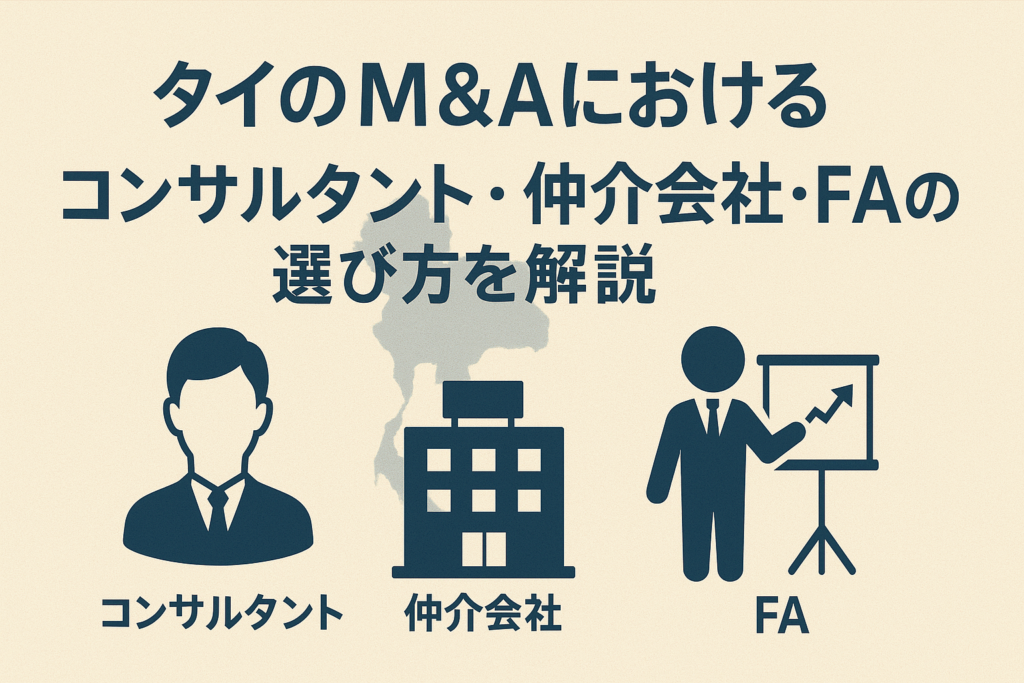 タイのM&Aにおけるコンサルタント・仲介会社・FAの選び方を解説